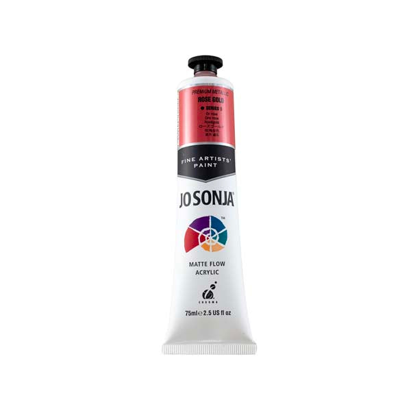 Jo Sonja's Matte Flow Acrylic Paint Metallic Rose Gold 75ml S3
