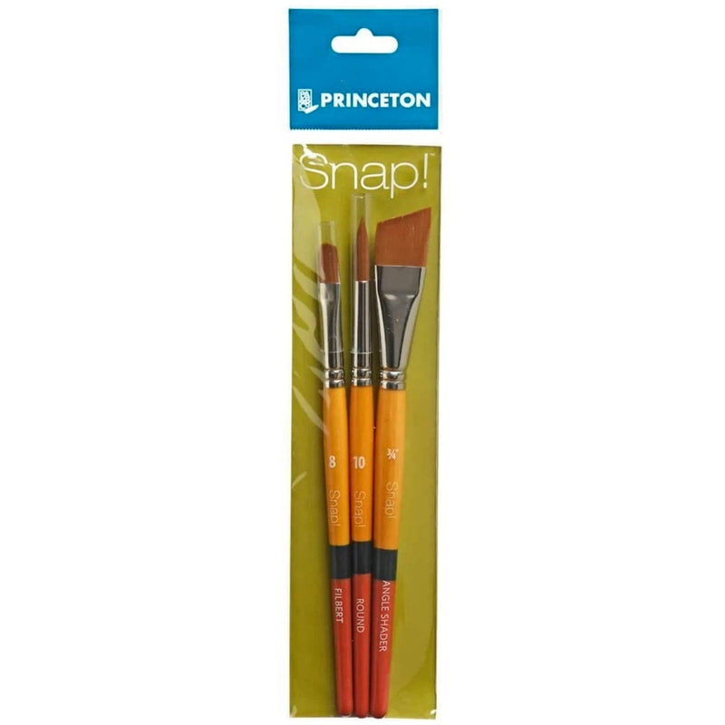 Princeton Snap 9650 Sythentic Gold Short Handle Brush, Snap 9650 Set #1- 3pc Set