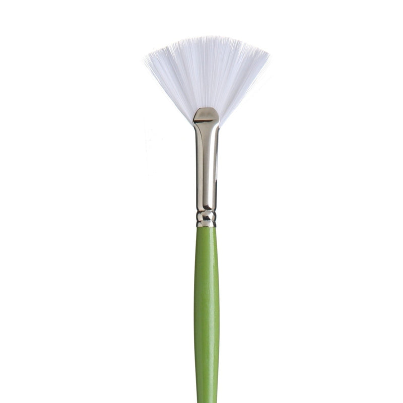 Princeton Snap 9800 Synthetic White Long Handle Brush, Fan Size 4