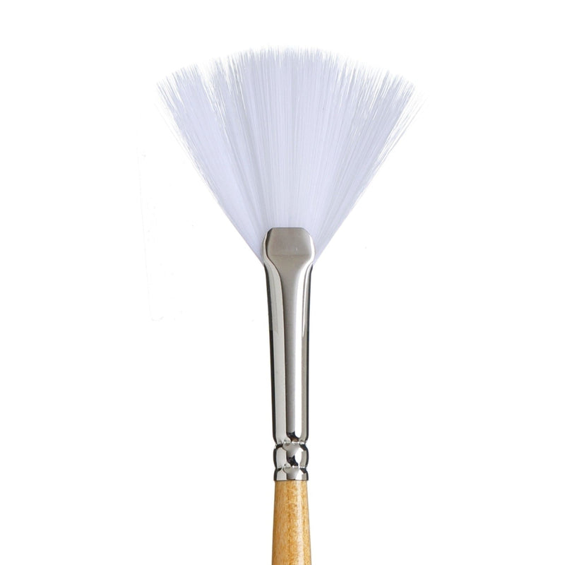 Princeton Snap 9850 Synthetic White Short Handle Brush, Fan Size 4