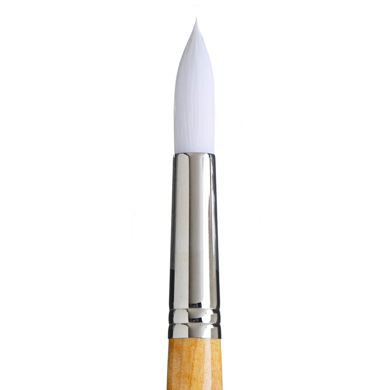 Princeton Snap 9850 Synthetic White Short Handle Brush, Round Size 0
