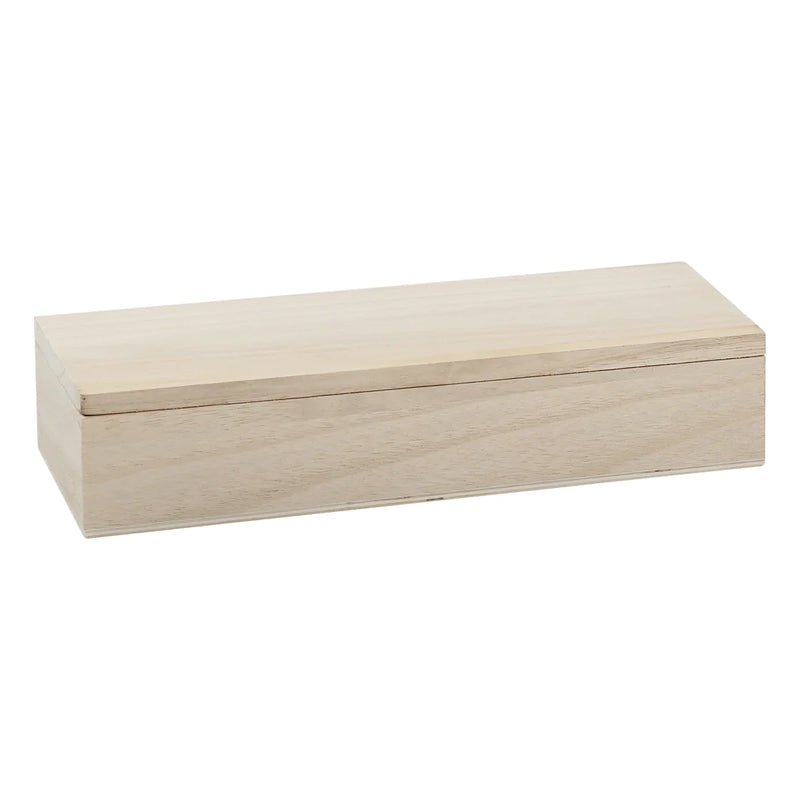 Urban Crafter Wooden Rectangular Hinged Box 22x8x4.5cm