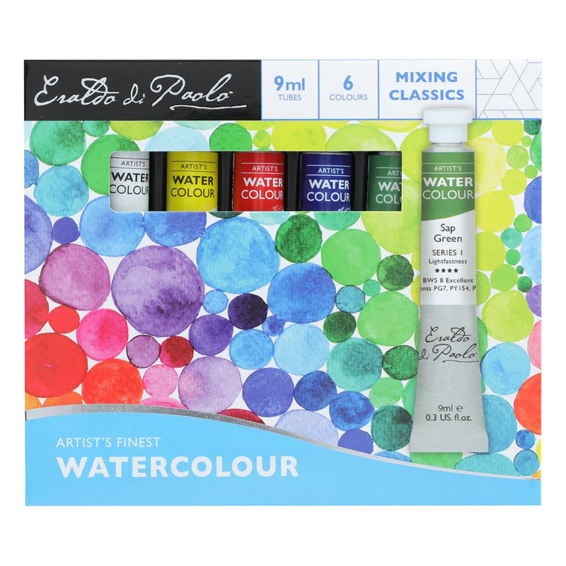 Eraldo di Paolo Watercolour Paint Mixing Classic 6 x 9ml Set