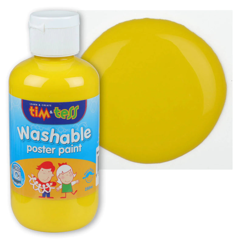 Tim & Tess Children's Washable Poster Paint Yellow 250ml
