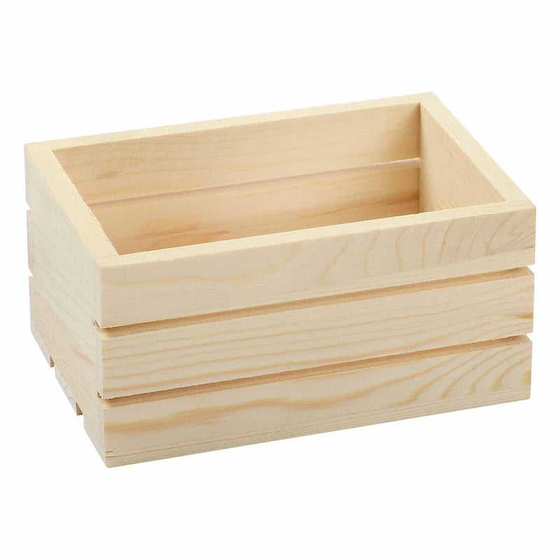 Tim & Tess Mini Wooden Crate 12.5 x 8.5 x 6cm