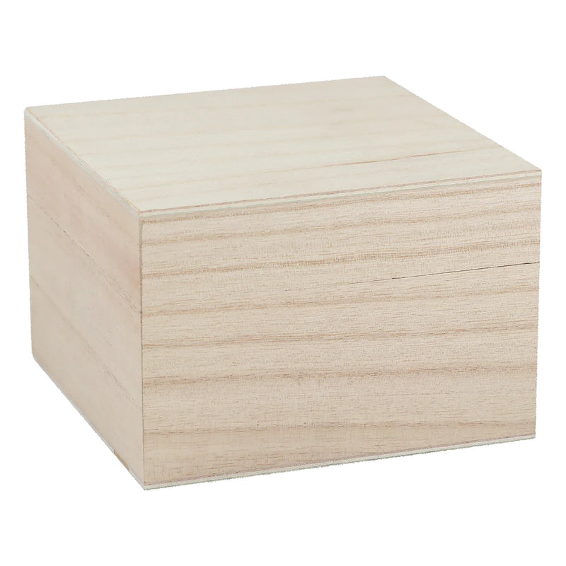 Tim & Tess Wooden Square Box 11 x 11 x 7.5cm