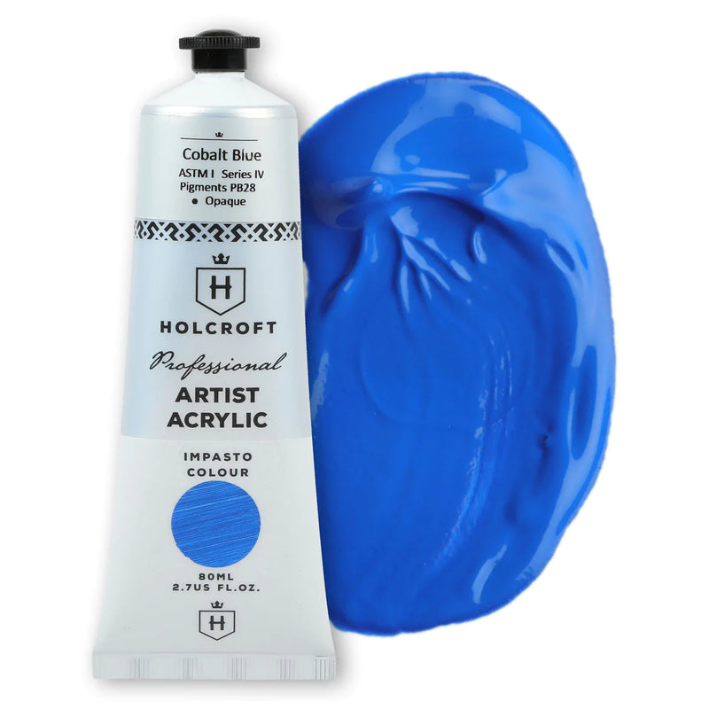 Holcroft Professional Acrylic Impasto Paint Cobalt Blue S4 80ml