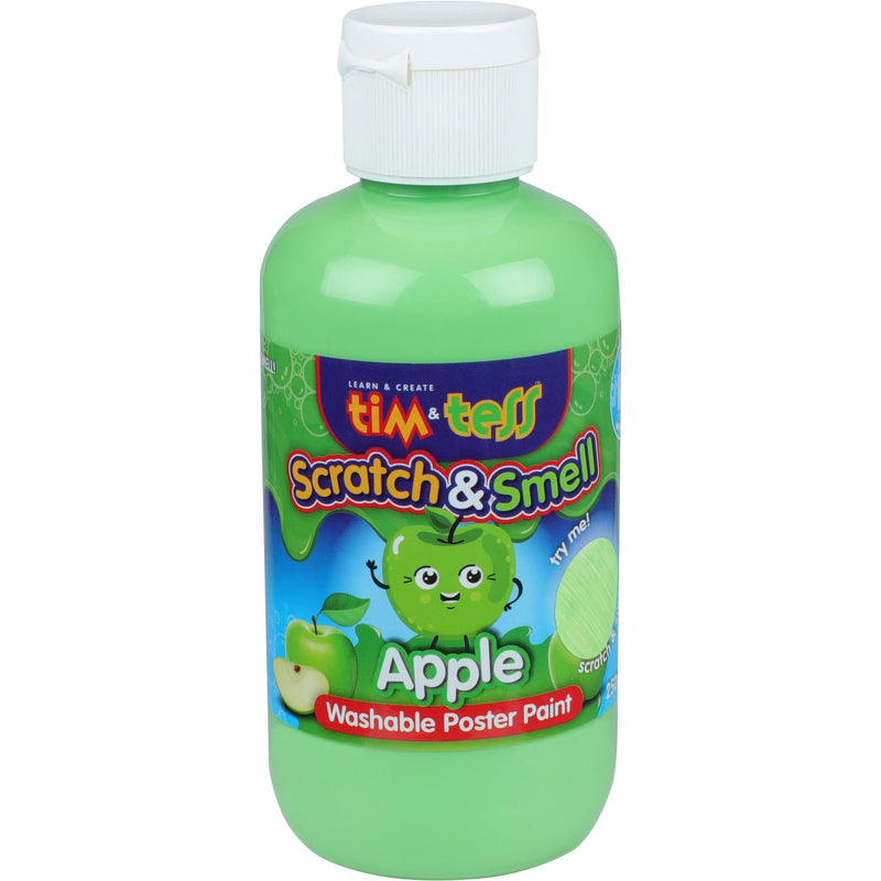 Tim & Tess Scratch & Smell Children's Washable Poster Paint Green Apple 250ml