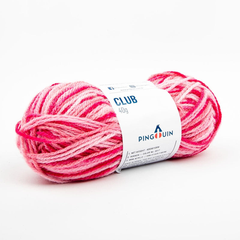 Club 40 Yarn-Pink Mix, 40 Grams, 107 Metres