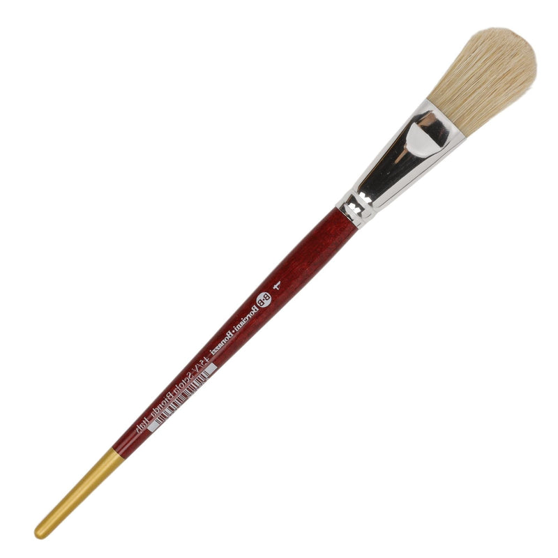 Borciani Bonazzi Professional Artist Paint Brush Natural Bristle Series 45/V Size 4 Filbert
