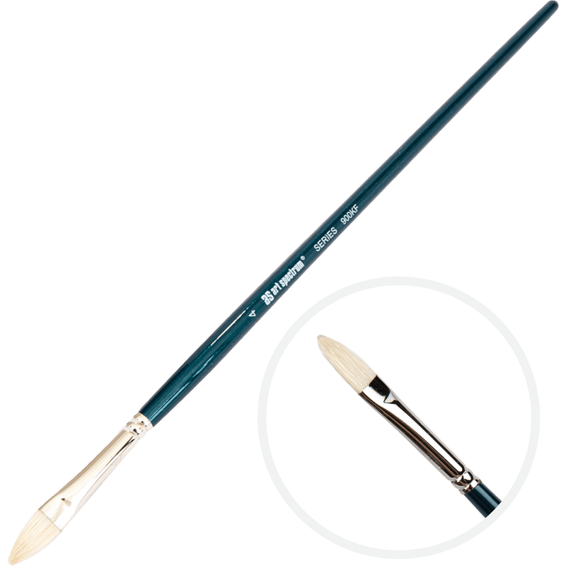 Art Spectrum Brush Series 900 Interlocked Hog Bristle - Filbert Size - 4