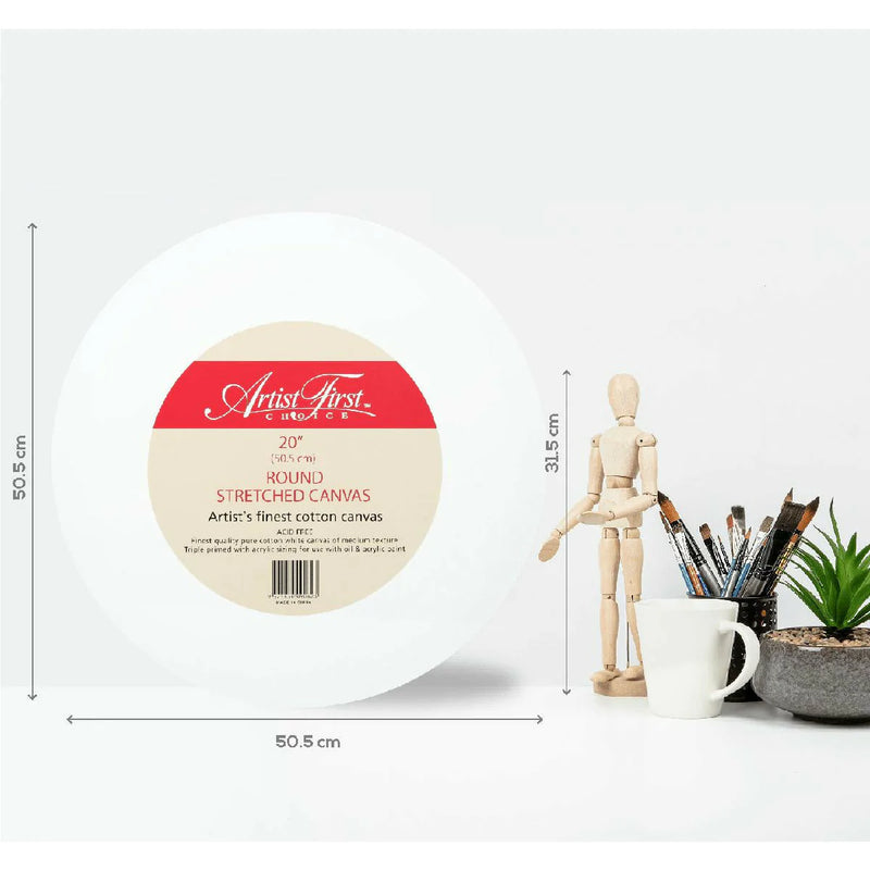 Artist First Choice Round Stretched Canvas 20 Inches