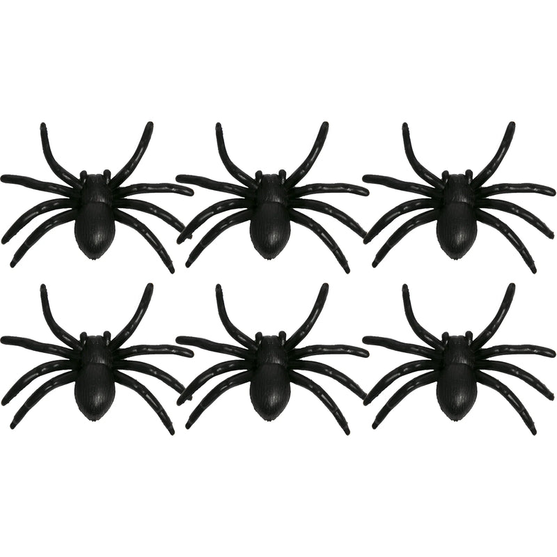 Art Star Halloween Plastic Spiders (6 Piece)