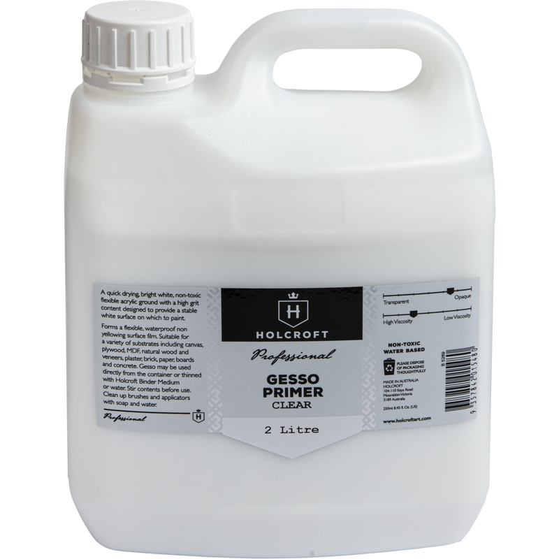 Holcroft Professional Acrylic Clear Gesso 2 Litre