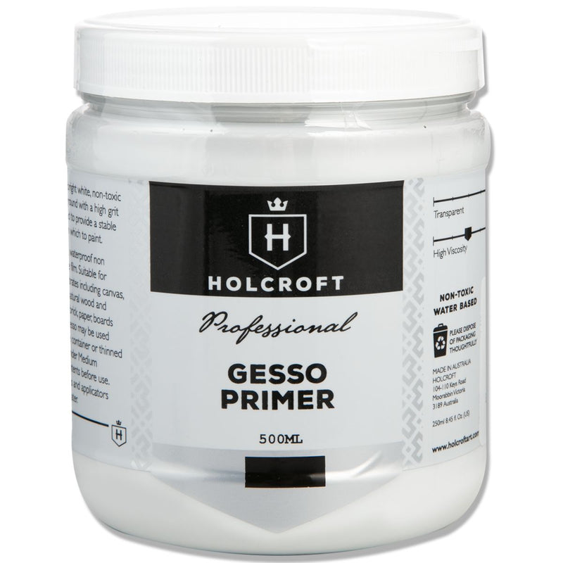 Holcroft Professional Acrylic White Gesso 500ml