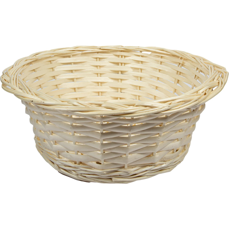 Urban Crafter Bleached Split Willow Contoured Round Basket Medium 30 x 30 x 12cm
