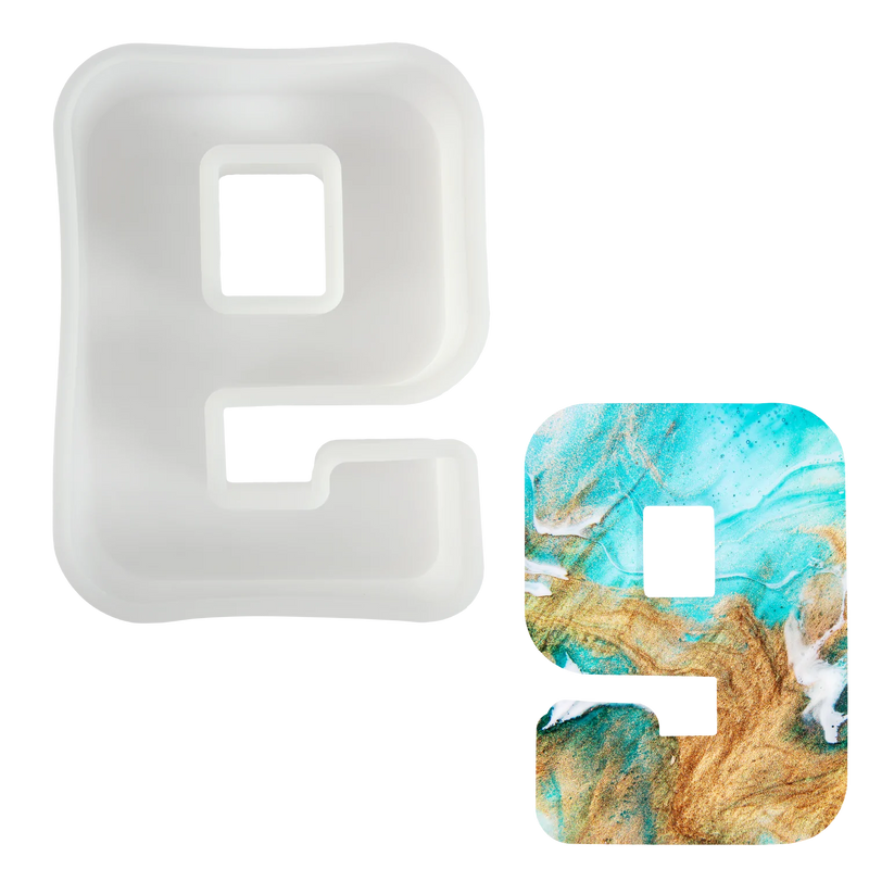 Urban Crafter - Large Number Silicone Mold - 9 - 16.3x11.8cm
