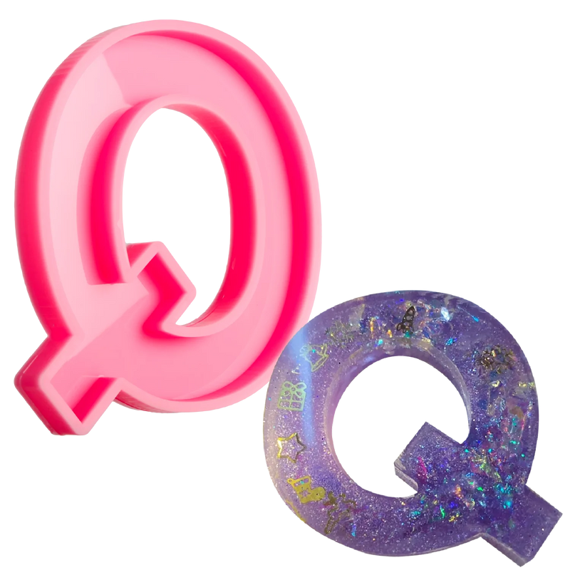 Urban Crafter - Large Alphabet Silicone Mold - Q -Height:15.2cm