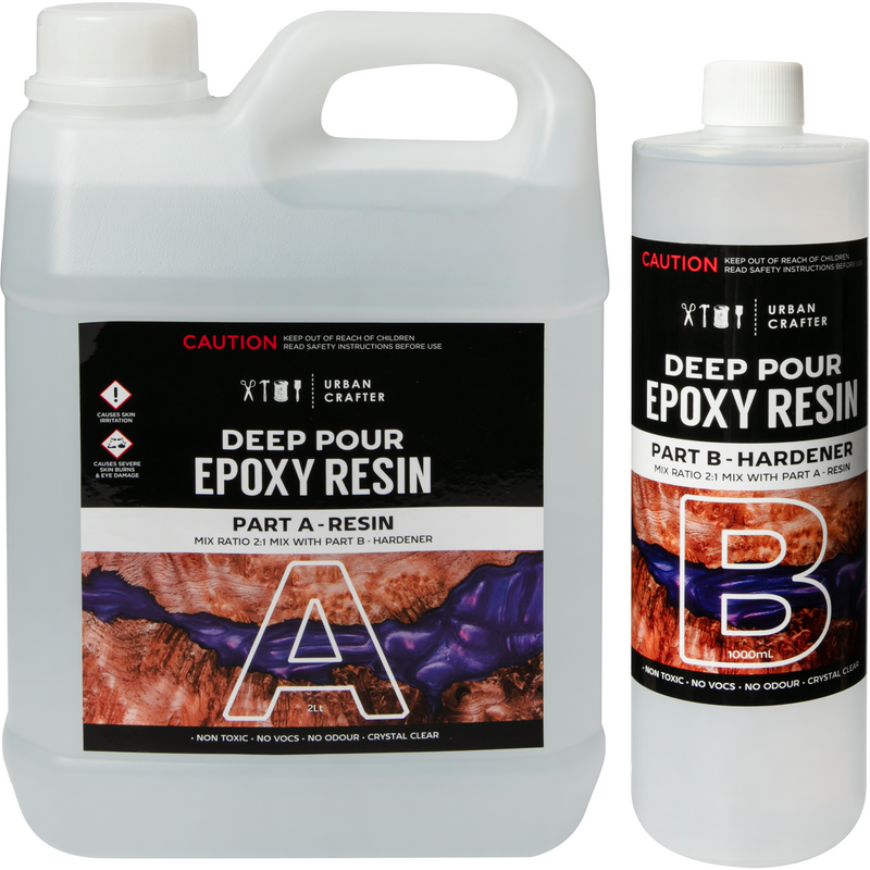 Urban Crafter Deep Pour Epoxy Resin Kit 2:1, 3Lt (2Lt + 1Lt)