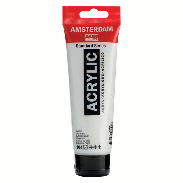 Amsterdam Acrylic Paint, 120ml - 104 - Zinc White