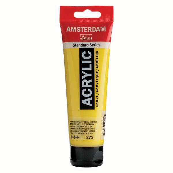Amsterdam Acrylic Paint, 120ml - 272 - Transparent Yellow Medium