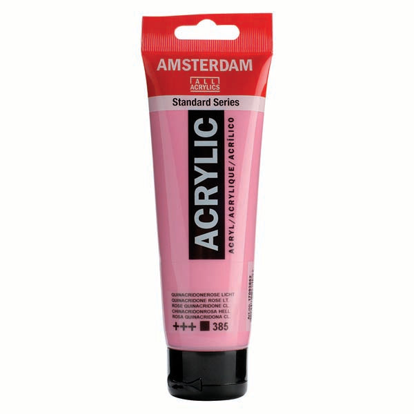 Amsterdam Acrylic Paint, 120ml - 385 - Quinacridone Rose Light