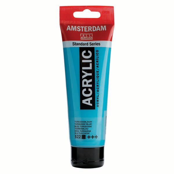 Amsterdam Acrylic Paint, 120ml - 522 - Turqoise Blue