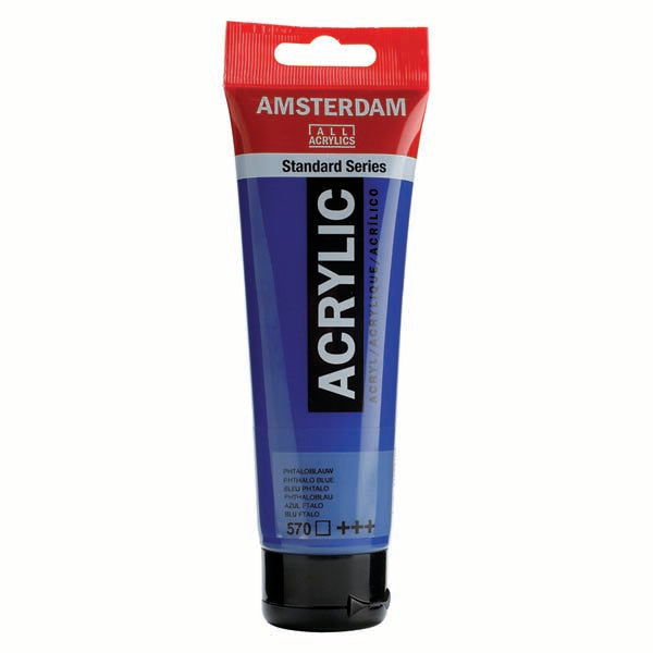 Amsterdam Acrylic Paint, 120ml - 570 - Phthalo Blue