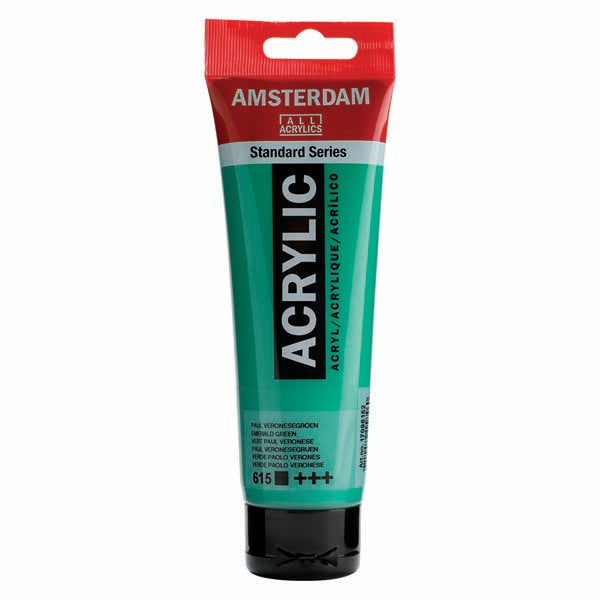 Amsterdam Acrylic Paint, 120ml - 615 - Emerald Green