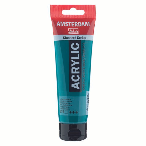 Amsterdam Acrylic Paint, 120ml - 675 - Phthalo Green