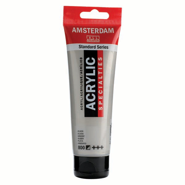 Amsterdam Acrylic Paint, 120ml - 800 - Silver
