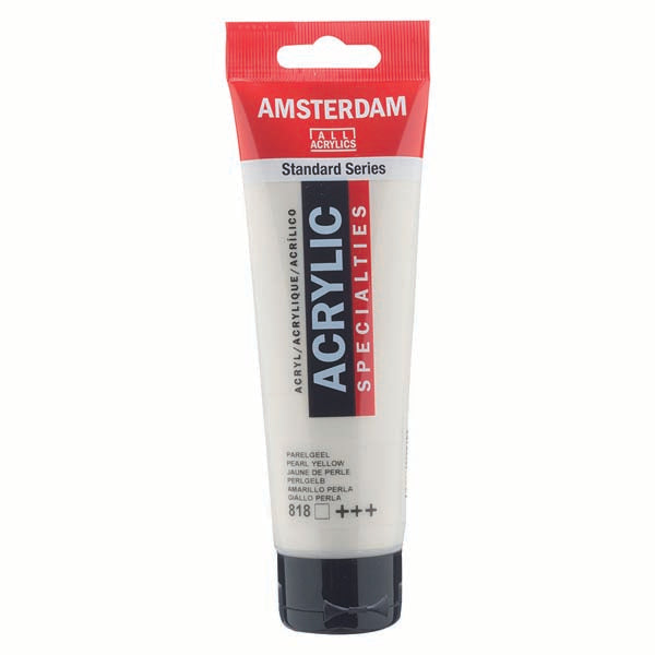 Amsterdam Acrylic Paint, 120ml - 818 - Pearl Yellow