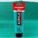 Dark Cyan Amsterdam Acrylic Paint, 120ml - 836 - Metallic Green Acrylic Paints