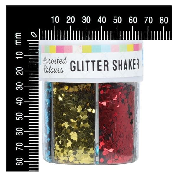 Dark Red Art Star Chunky Glitter Shaker Assorted Colours 80g Glitter