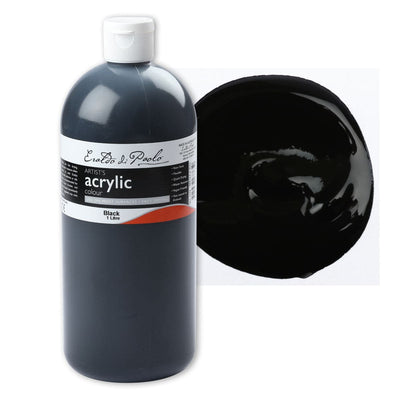 Eraldo di Paolo Acrylic Paint, Black, 1L