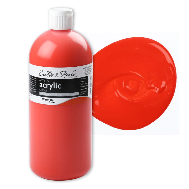 Eraldo di Paolo Acrylic Paint, Warm Red, 1L