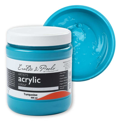 Eraldo di Paolo Acrylic Paint, Turquoise, 500ml