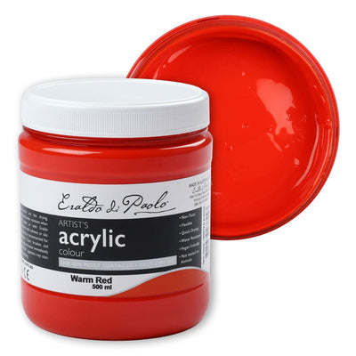 Eraldo di Paolo Acrylic Paint, Warm Red, 500ml