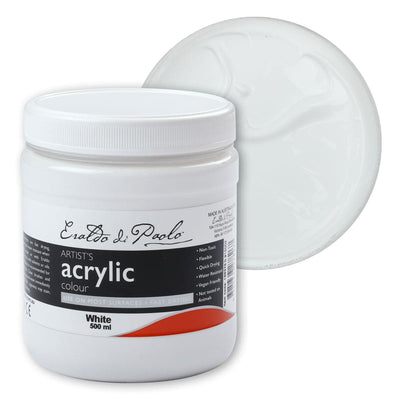 Eraldo di Paolo Acrylic Paint, White, 500ml