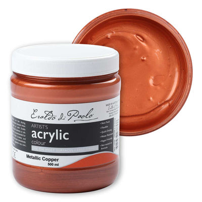 Eraldo di Paolo Acrylic Paint, Metallic Copper, 500ml