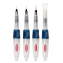 White Smoke Derwent Push Button Waterbrush, Assorted, 4Pcs Paint Brushes