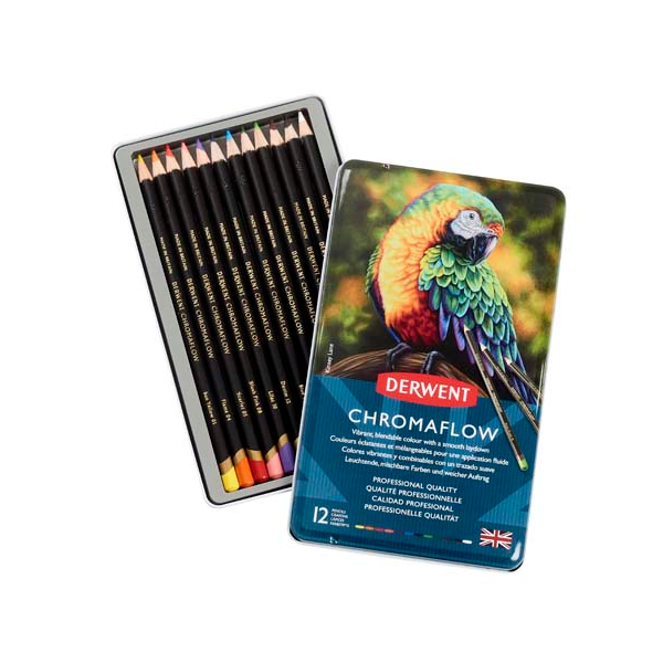 Derwent Chromaflow Pencils Tin 12