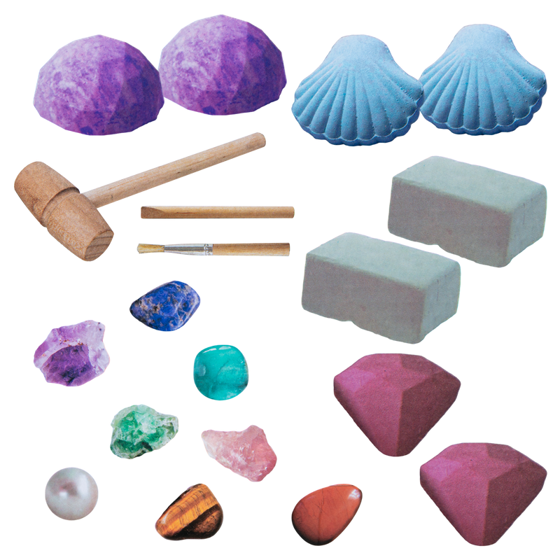 Dark Gray 8 in 1 World of Crystals Excavation Kit Kids Craft Kits