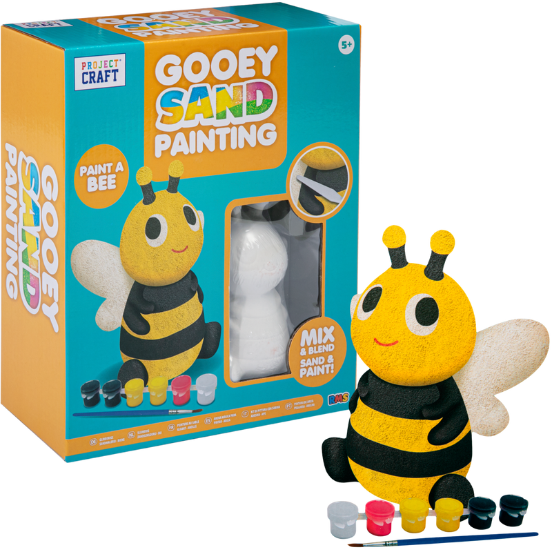 Goldenrod GOOEY SAND PAINTING 2 ASST - BEE & DINO Kids Craft Kits