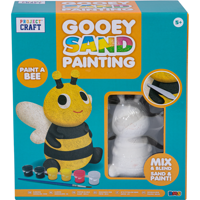 Dark Khaki GOOEY SAND PAINTING 2 ASST - BEE & DINO Kids Craft Kits