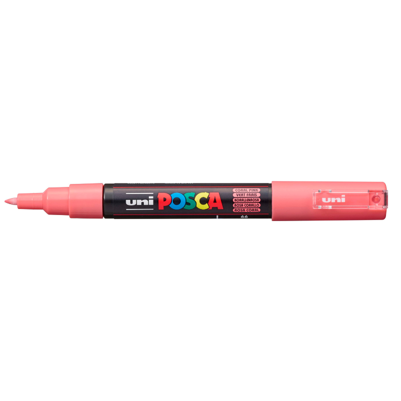 Posca PC1M  Extra Fine Bullet Tip Paint Marker, Coral Pink