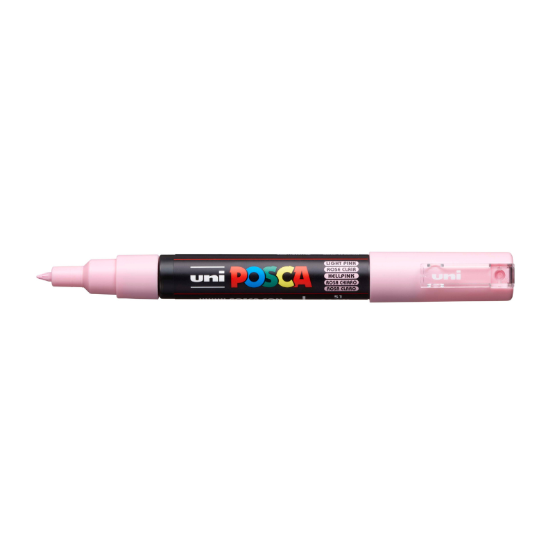 Posca PC1M  Extra Fine Bullet Tip Paint Marker, Light Pink
