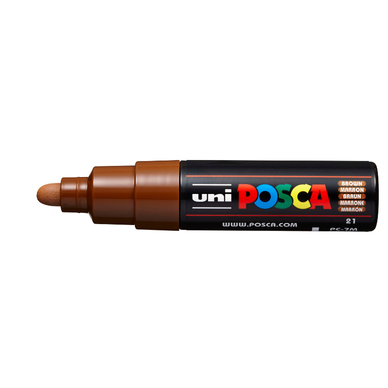 Posca PC 7M Bold Bullet Tip Paint Marker brown