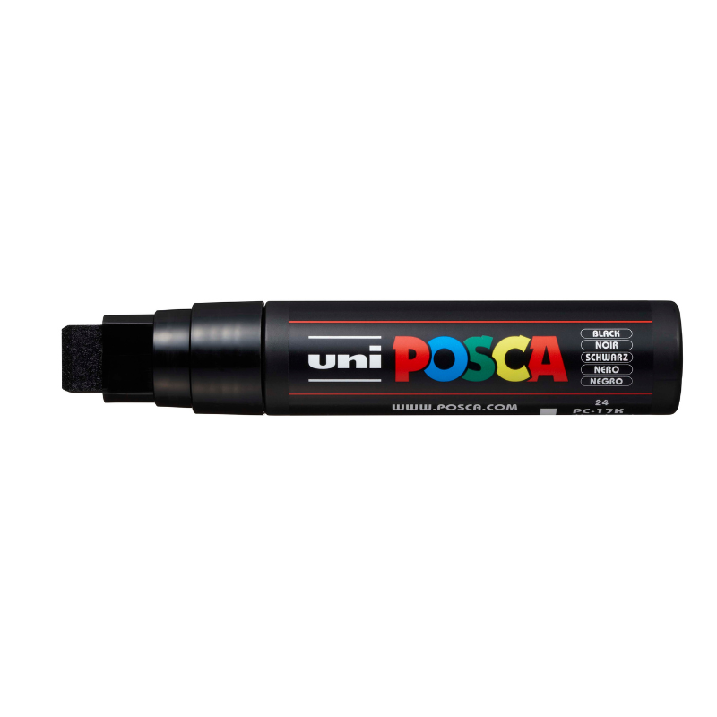 Posca PC17K  Broad Chisel Tip Paint Marker, Black