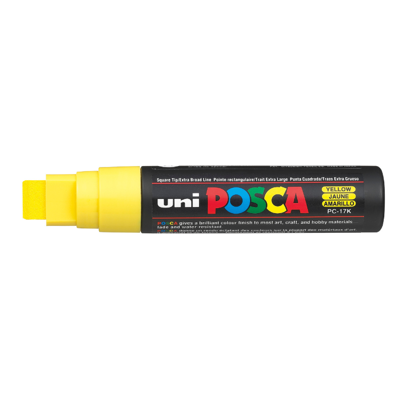 Posca PC17K  Broad Chisel Tip Paint Marker, Yellow